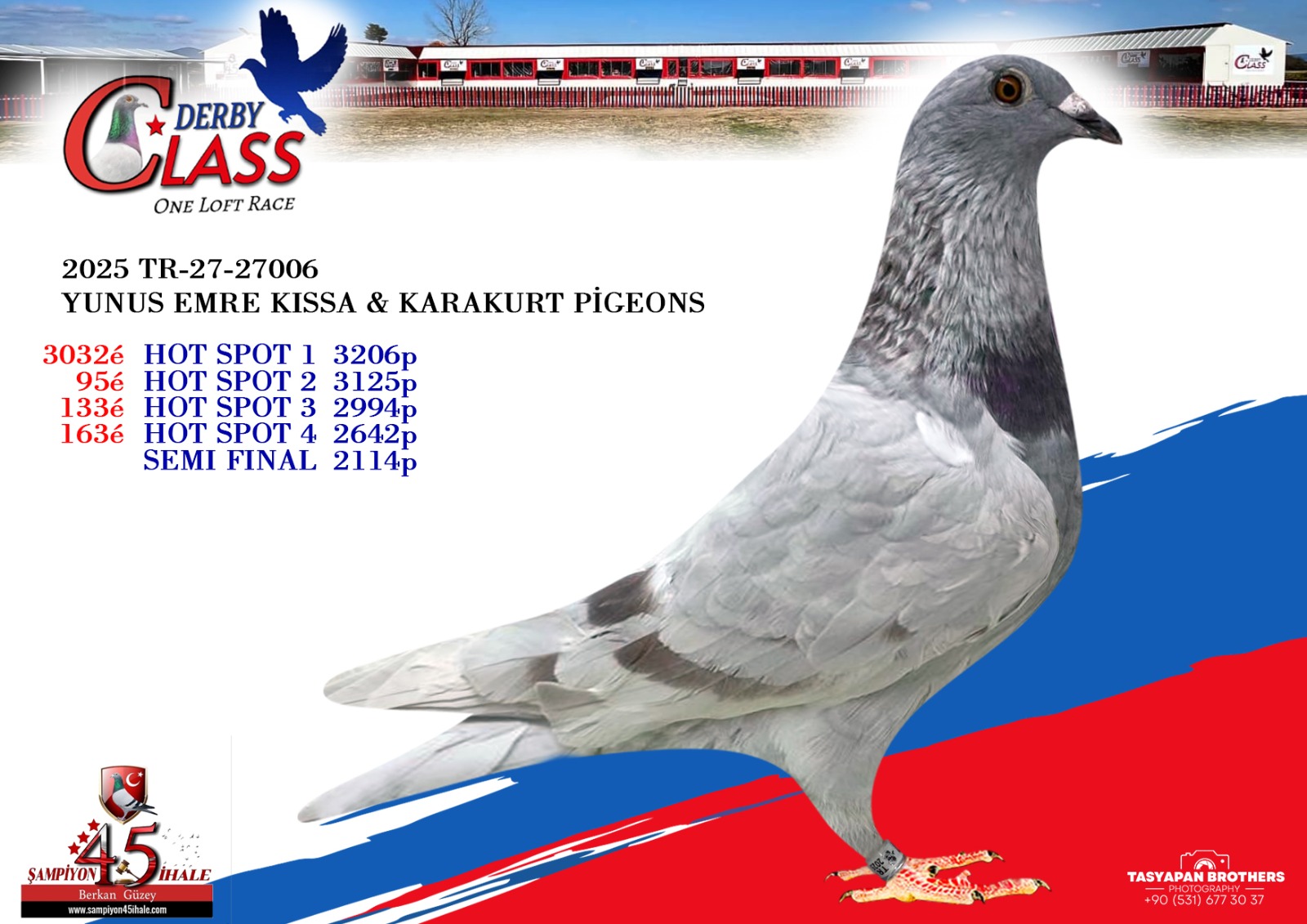 TR-27-27006 YUNUS EMRE KISSA KARAKURT PİGEONS 